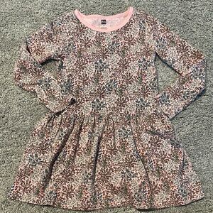 Floral Pink and Blue Kids Dress